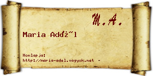 Maria Adél névjegykártya